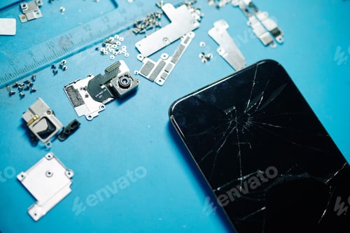 Preview: Cracked modern smartphone