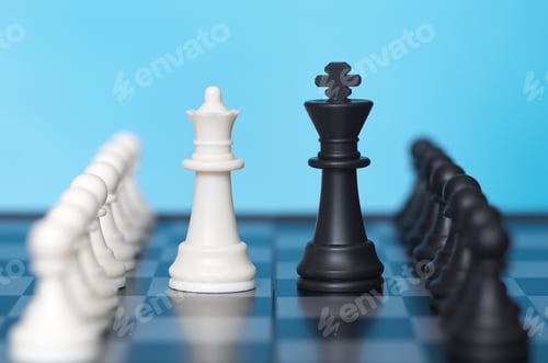 Preview: Chess game and blue background