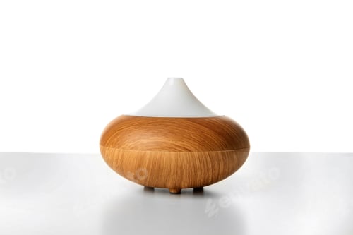 Preview: Aroma oil diffuser lamp on white background
