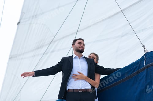 Preview: Couples are having fun on a yacht on a luxury honeymoon trip.