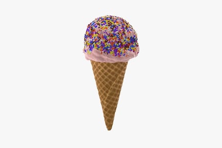 Preview: Strawberry Ice Cream Cone with Sprinkles
