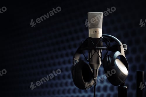 Preview: Microphone in recording studio