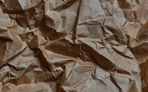 Preview: Crumpled Brown Paper Bag Texture Background