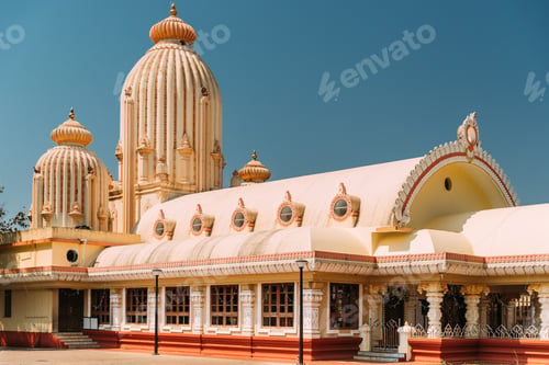 Preview: Mapusa, Goa, India. The Shree Ganesh Mandir, Ganeshpuri Temple. Famous Landmark And Popular