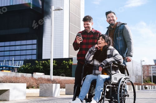 Preview: Friends Sharing a Moment with Technology in the City