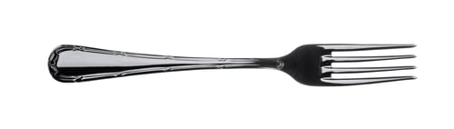 Preview: Silver fork isolated on white background close up