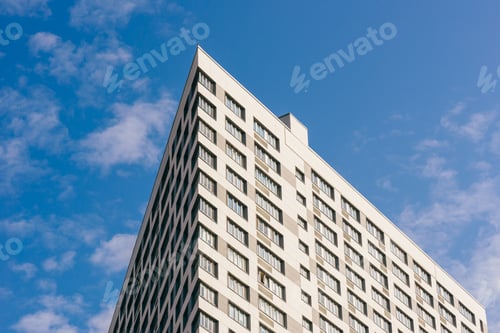 Preview: Angle of the Skyscraper on the Sky Background.