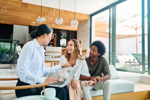 Preview: A real estate agent with a young couple