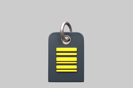 Preview: Price tag with yellow text