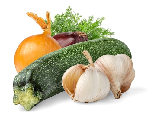 Preview: Isolated raw vegetables
