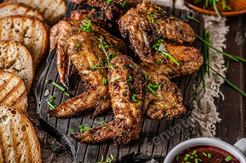 Preview: Grilled barbecue chicken wings
