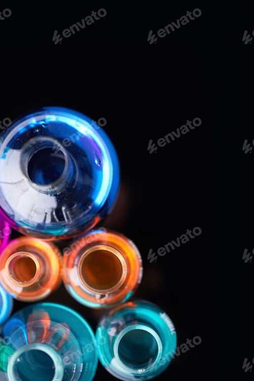 Preview: Group of chemical flasks