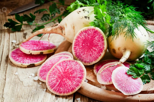 Preview: Cut pink radish
