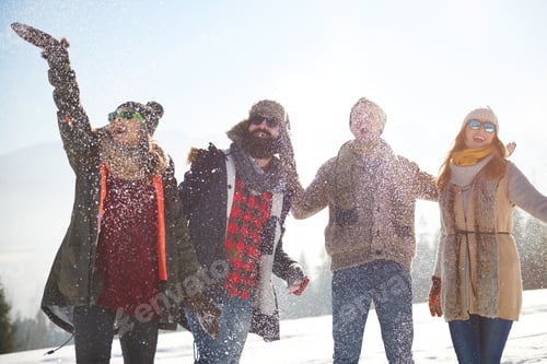 Preview: Snow falling on the friends