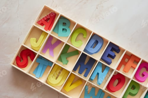 Preview: The colorful wooden alphabet toy