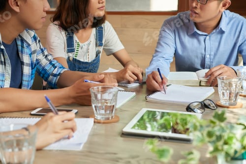 Preview: Students discussing homework