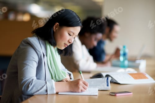 Preview: Focused Students Learning in a Library Setting