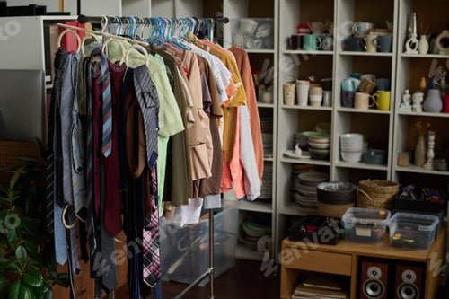 Preview: Rack with secondhand casualwear