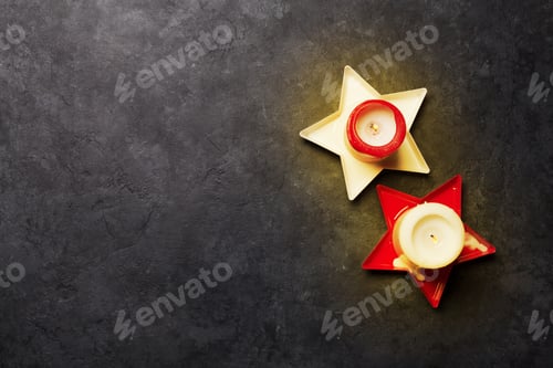 Preview: Christmas greeting card with candles