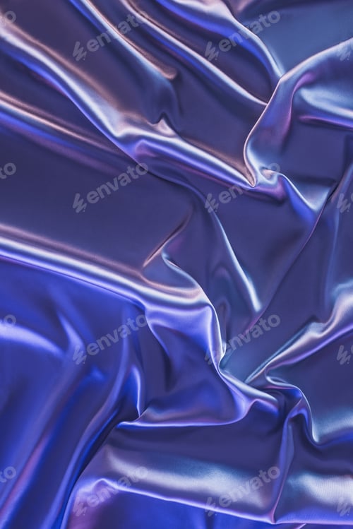 Preview: violet crumpled shiny satin fabric background