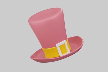 Preview: Whimsical pink celebration top hat