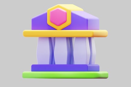 Preview: Purple and Yellow Building with Pink Crown Detailing