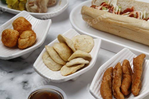 Preview: Freshly made assorted Filipino street food snack