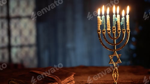 Preview: Blow out candles on Hanukkah Candlestick