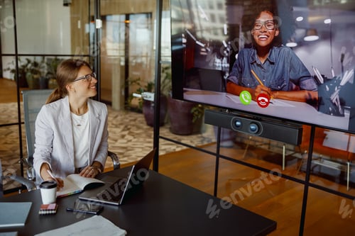 Preview: A woman is working indoors