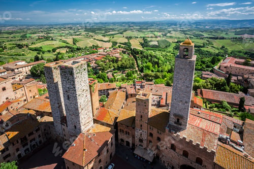 Preview: View of the city San Gimignano, Italy