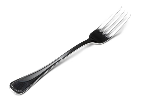 Preview: Silver cutlery fork isolated on white background