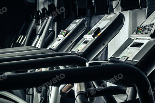 Preview: Treadmill screen in the new gym close up
