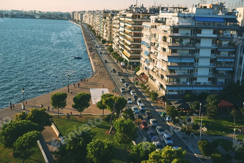 Preview: THESSALONIKI, GREECE - SEPTEMBER 29, 2016: View from the white t