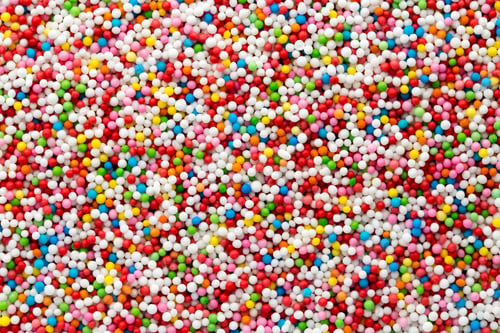 Preview: Multicoloured sweet sugar balls. Small ball pattern.