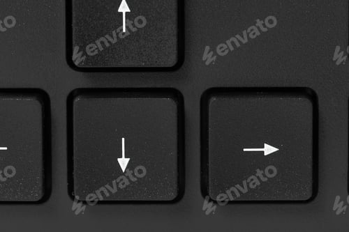 Preview: Black laptop keyboard close up