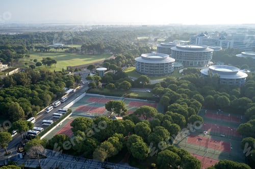 Preview: Aerial panoramic view of resort town of Belek, Turkey.