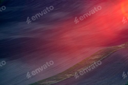 Preview: Gorgeous rural landscape with green sunny spring hills. South Moravia region, Czech Republic