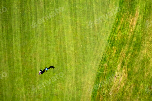 Preview: Top view Playing golf