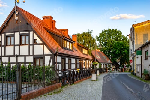Preview: Streets in the city of Ustka with interesting characteristic buildings