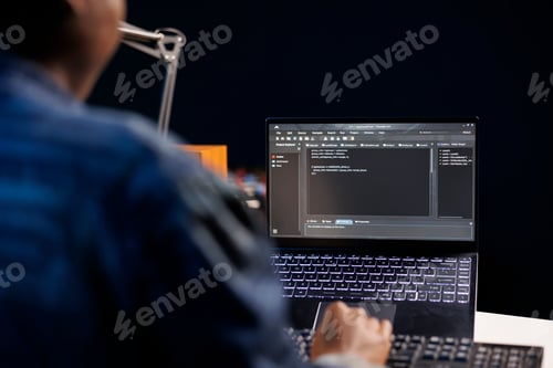 Preview: Developer works on data center on laptop