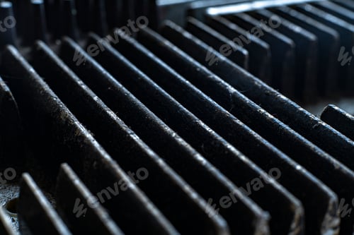 Preview: a metal electronic radiator to reduce heat macro, circuit board component
