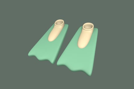 Visualização: Ilustração 3D de Flippers Sea