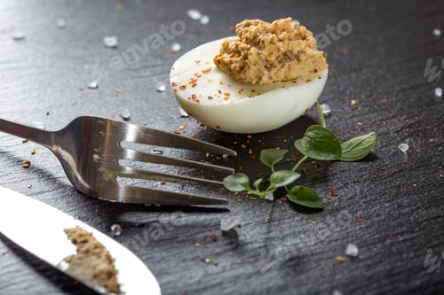 Preview: Stuffed eggs with chicken meat pate