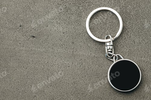 Preview: Metal key pendant on dark concrete background