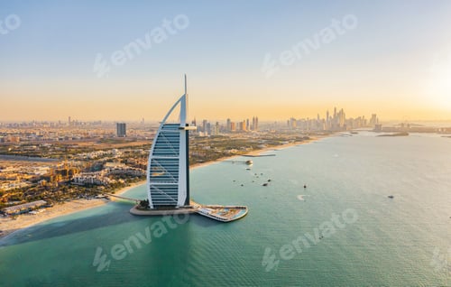 Preview: Dubai Downtown skyline, United Arab Emirates or UAE. Urban city.