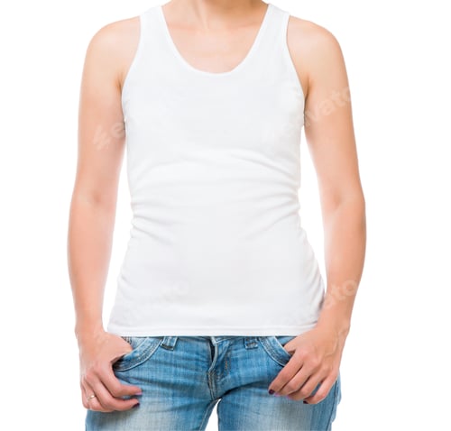 Preview: White t-shirt on a young woman