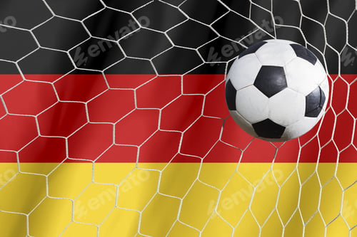 Preview: Soccer Ball On Germany Flag