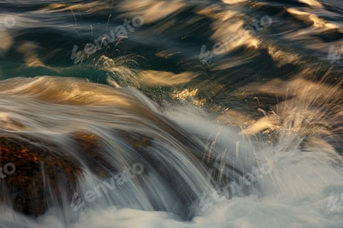 Preview: Beautiful landscape of a running river on a sunny day