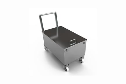 Preview: Wheeled stainless steel toolbox with handle and lock