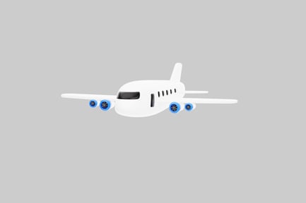 Preview: White airplane with four engines